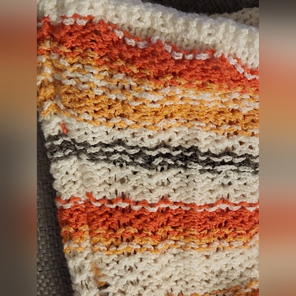 POL White Open Weave Knit Polyester Pullover Hoodie Medium - Picture 8 of 10